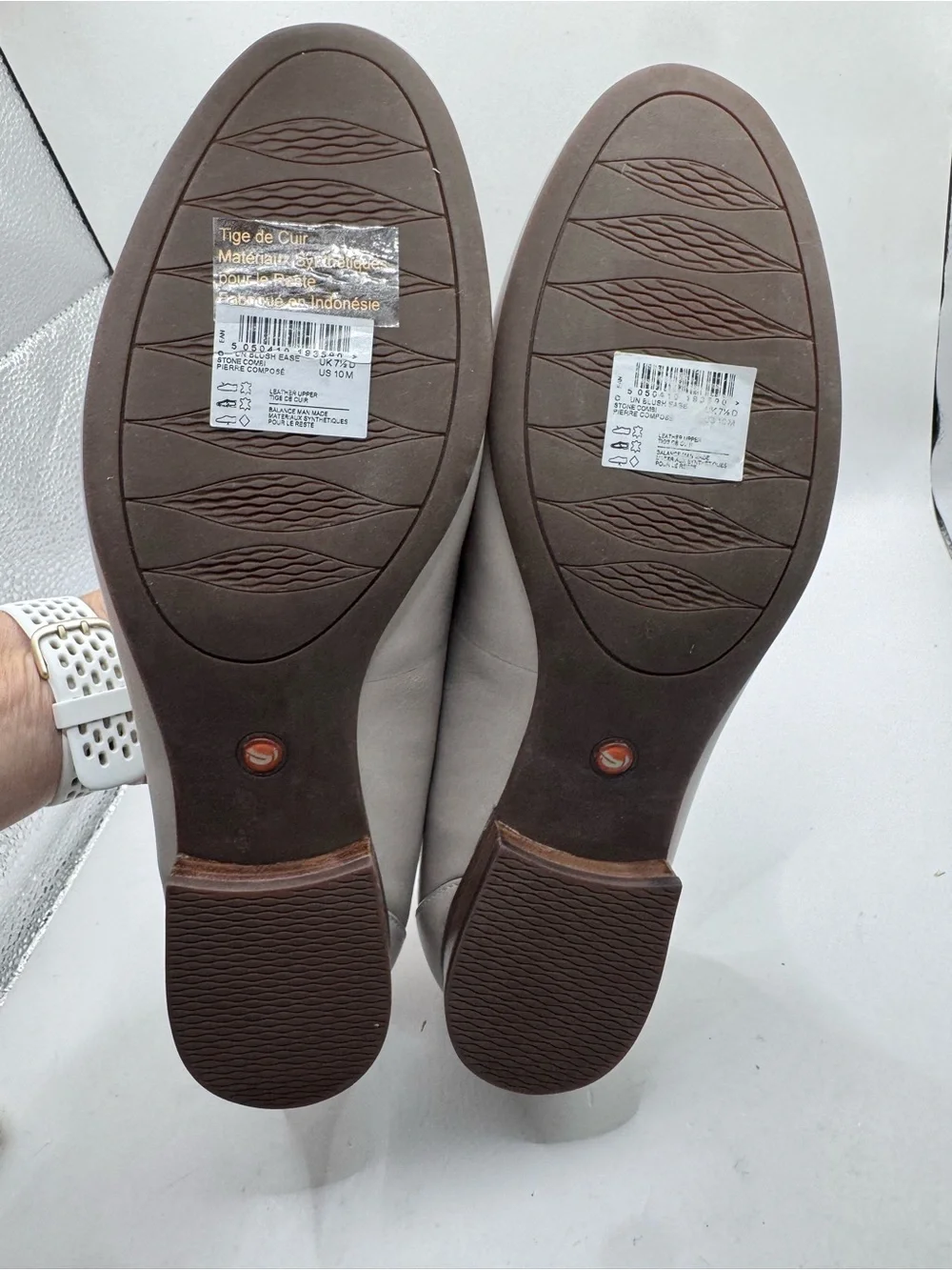 Clarks Unstructured snake skin leather loafers slip on workwear shoes 10